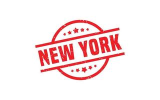 New York Stempel Textur mit Grunge-Stil auf weißem Hintergrund vektor