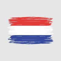 Nederländerna flagga borste vektor