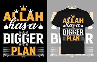 islamisches typografie-t-shirt-design für druckbekleidung vektor