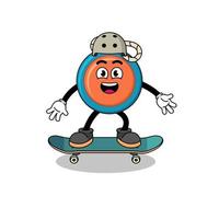 jojo maskot spelar en skateboard vektor