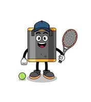 boxsackillustration als tennisspieler vektor