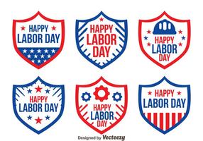 Schild Abzeichen Labor Day Vectors