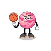 eisschaufelillustration als basketballspieler vektor