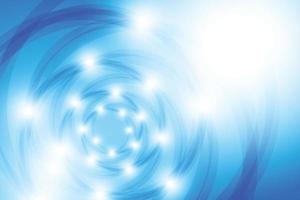 abstraktes blaues und weißes Neonlicht auf blauem Hintergrund mit Kreisform. Vektor-Illustration. vektor