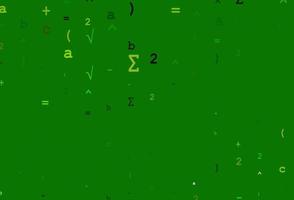 ljusgrön vektorbakgrund med siffror. vektor