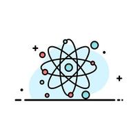 Atom Partikel Molekül Physik Business Logo Vorlage flache Farbe vektor