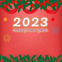 jul tema 2023 ny år bakgrund vektor