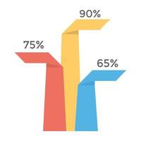 trendige moderne Infografik vektor