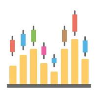 trendiger Candlestick-Chart vektor