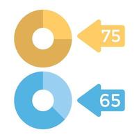 trendiges Kreisdiagramm vektor