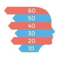 Trendige Gehirn-Infografik vektor