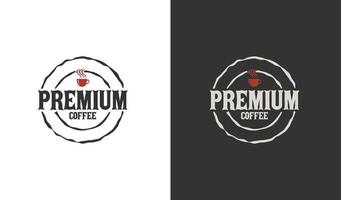 einfaches Design des Premium-Kaffee-Logos vektor