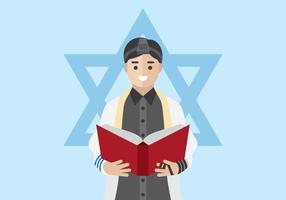 Judisk man böner vektor