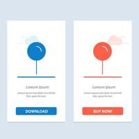 Positionskarten-Zeigerstift blau und rot Jetzt herunterladen und kaufen Web-Widget-Kartenvorlage vektor