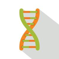 DNA-Helix-Symbol, flacher Stil vektor