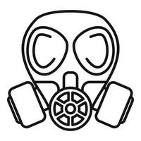 Gasmaske Gift Symbol Umrissvektor. giftige Luft vektor