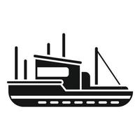 Fischerboot Symbol einfacher Vektor. Fischschiff vektor