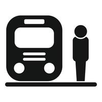 tåg metro ikon enkel vektor. stad plattform vektor