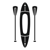 See-Sup-Surf-Symbol einfacher Vektor. Paddel Boot vektor