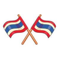 flaggor av thailand ikon, tecknad serie stil vektor