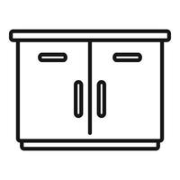 Wohnmöbel Symbol Umriss Vektor. Kücheninnenraum vektor