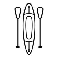 See-Sup-Surf-Symbol-Umrissvektor. Paddel Boot vektor