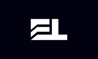 el-Logo-Design. anfängliches el-Buchstaben-Logo-Design Monogramm-Vektor-Design Pro-Vektor. vektor