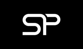 sp-Logo-Design. anfängliches sp-Buchstaben-Logo-Design Monogramm-Vektor-Design Pro-Vektor. vektor