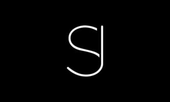 sj-Logo-Design. anfängliches sj-Buchstaben-Logo-Design Monogramm-Vektor-Design Pro-Vektor. vektor