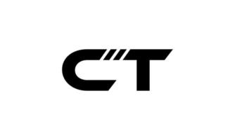 ct-Logo-Design. anfängliches ct-Buchstaben-Logo-Design Monogramm-Vektor-Design Pro-Vektor. vektor