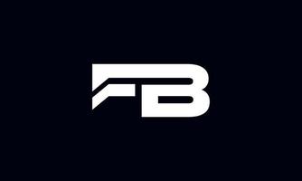 fb-Logo-Design. anfängliches fb-Buchstaben-Logo-Design Monogramm-Vektor-Design Pro-Vektor. vektor