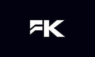 fk-Logo-Design. anfängliches fk-Buchstaben-Logo-Design Monogramm-Vektor-Design Pro-Vektor. vektor