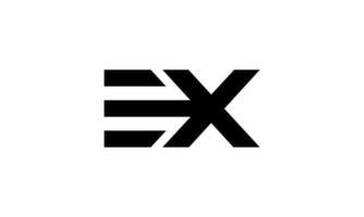 Ex-Logo-Design. anfängliches ex-Buchstaben-Logo-Design Monogramm-Vektor-Design Pro-Vektor. vektor
