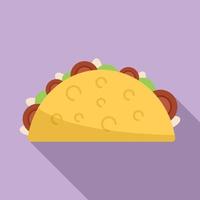 Taco-Burrito-Symbol flacher Vektor. mexikanische Nahrung vektor