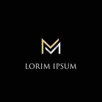 brev m varumärke logotyp design vektor