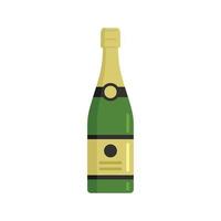franska champagne flaska ikon platt isolerat vektor