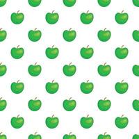 grünes Apfelmuster, Cartoon-Stil vektor