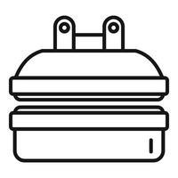 Symbol Umrissvektor für chemische Pressmaschinen. Medizin Fabrik vektor