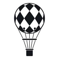 kariertes Luftballon-Symbol, einfacher Stil vektor