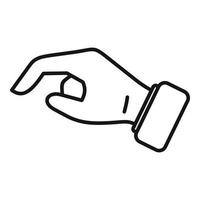 Handgesten-Symbol Umrissvektor. Finger halten vektor