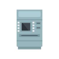 kontanter Bankomat mottagande ikon platt isolerat vektor