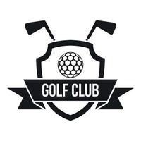 Golfclub-Emblem-Symbol, einfacher Stil vektor