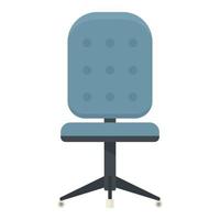 kontor stol ikon platt isolerat vektor