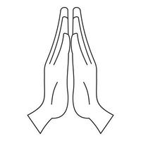 Gebetssymbol, Umrissstil vektor