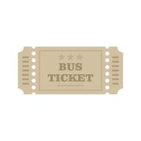 Smart-Bus-Ticket-Symbol flach isolierter Vektor