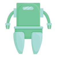 grön robot ikon tecknad serie vektor. unge utbildning vektor