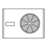 Symbol für Luftkompressor, Umrissstil vektor