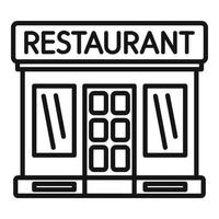 Restaurant-Symbol Umrissvektor. Essen Café vektor