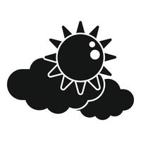 Sonnenschein Wolke Symbol einfachen Vektor. bewölkter Regen vektor