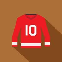 kanadische Eishockey-Trikot-Ikone, flacher Stil vektor